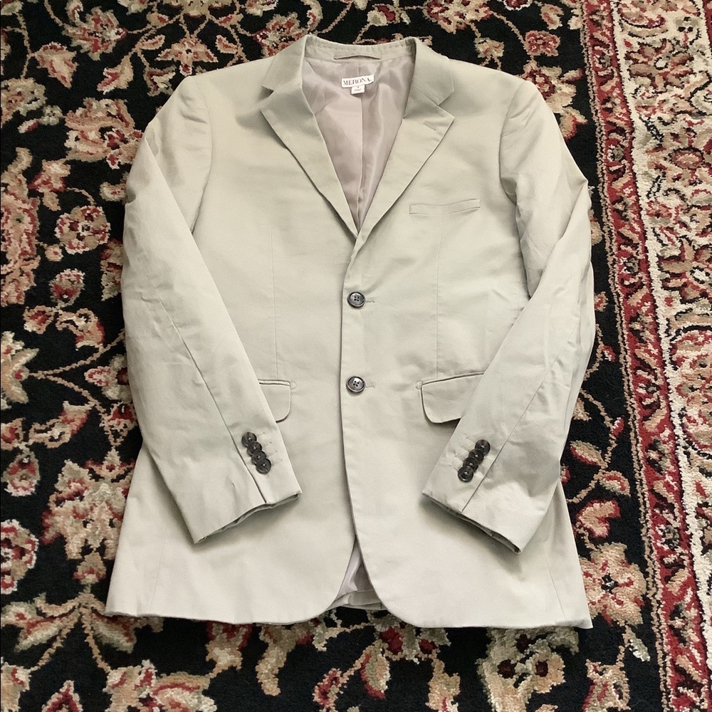 Men’s Merona Khaki Beige Two Button Blazer size Small